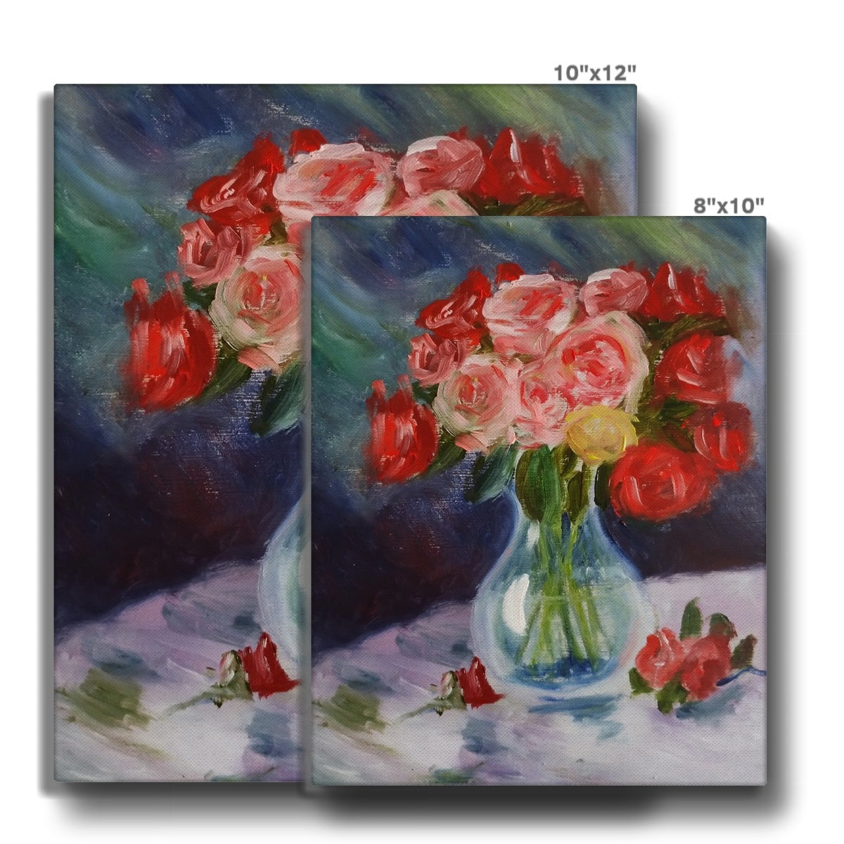 Red and Pink Roses Canvas