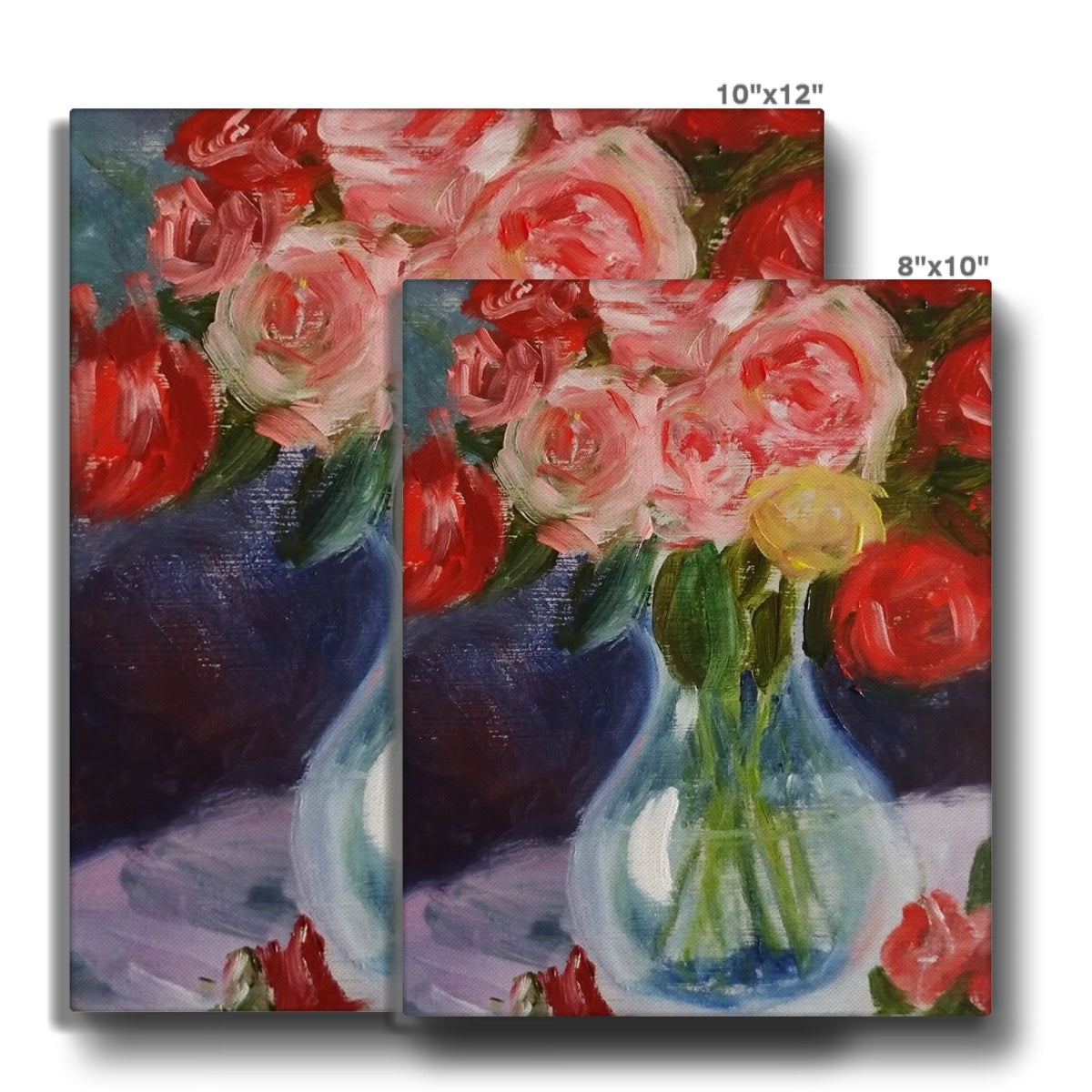 Red and Pink Roses Canvas
