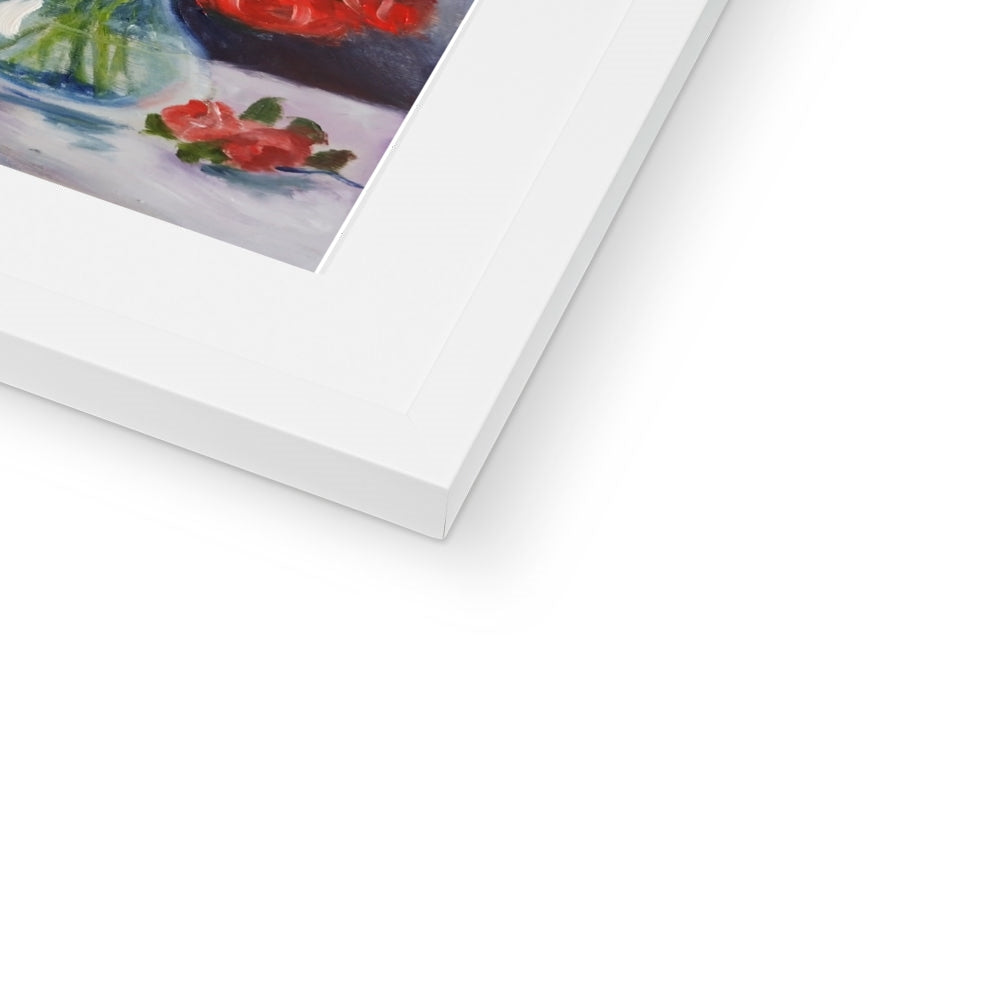 Red and Pink Roses Framed & Mounted Print