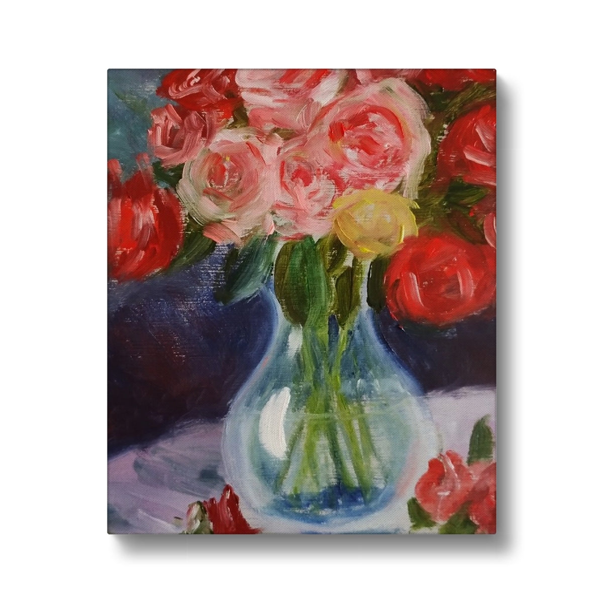 Red and Pink Roses Canvas