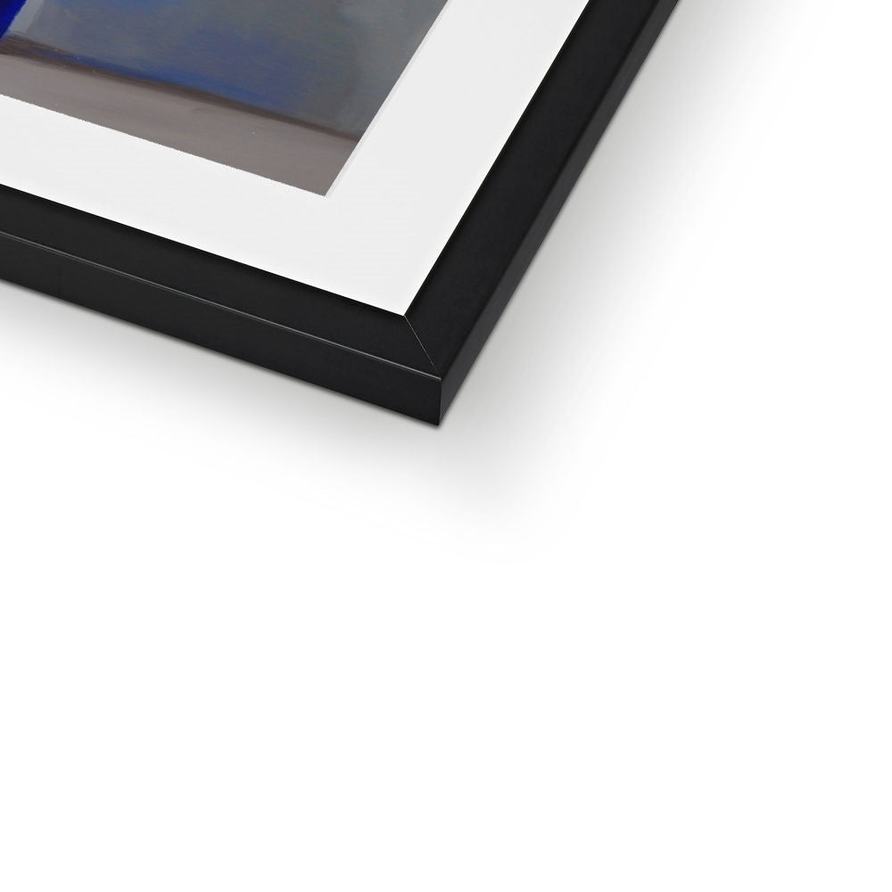 Tulips in Blue Vase Framed & Mounted Print
