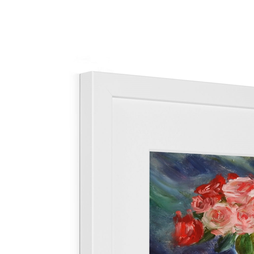 Red and Pink Roses Framed & Mounted Print