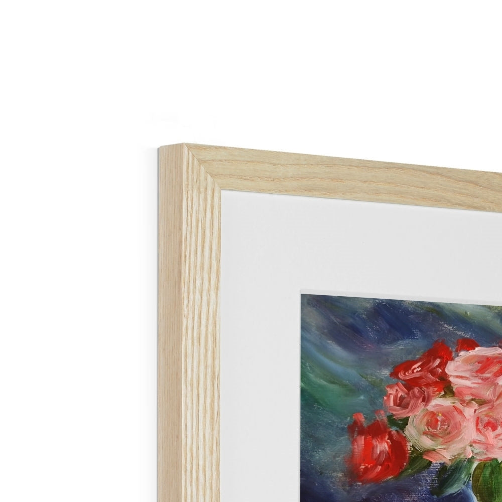 Red and Pink Roses Framed & Mounted Print