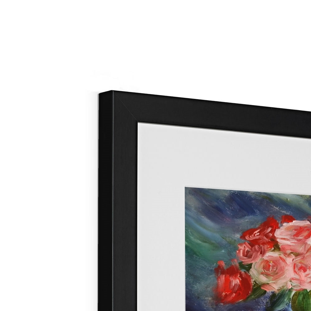 Red and Pink Roses Framed & Mounted Print