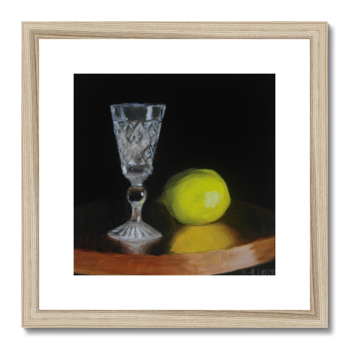 Glass and Lemon Framed & Mounted Print
