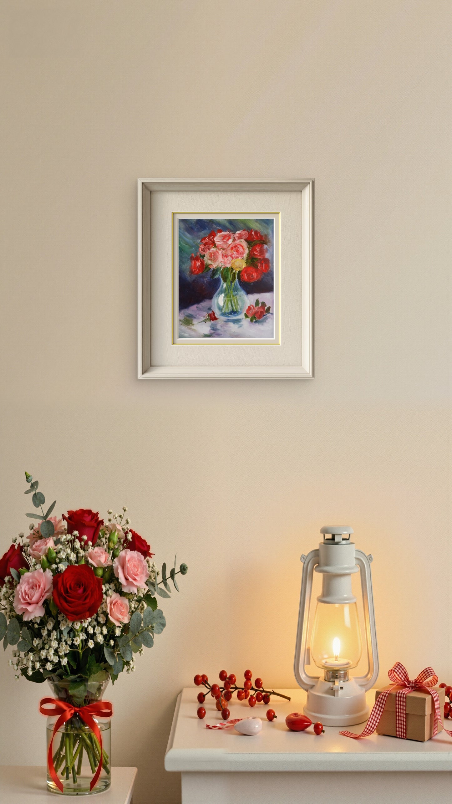 Red and Pink Roses Fine Art Print