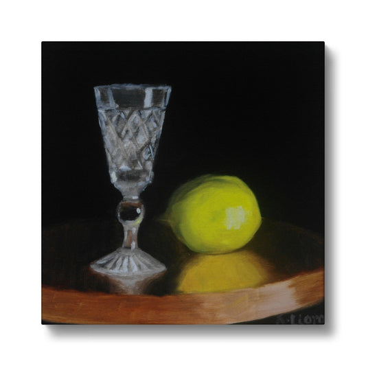 Glass and Lemon Canvas