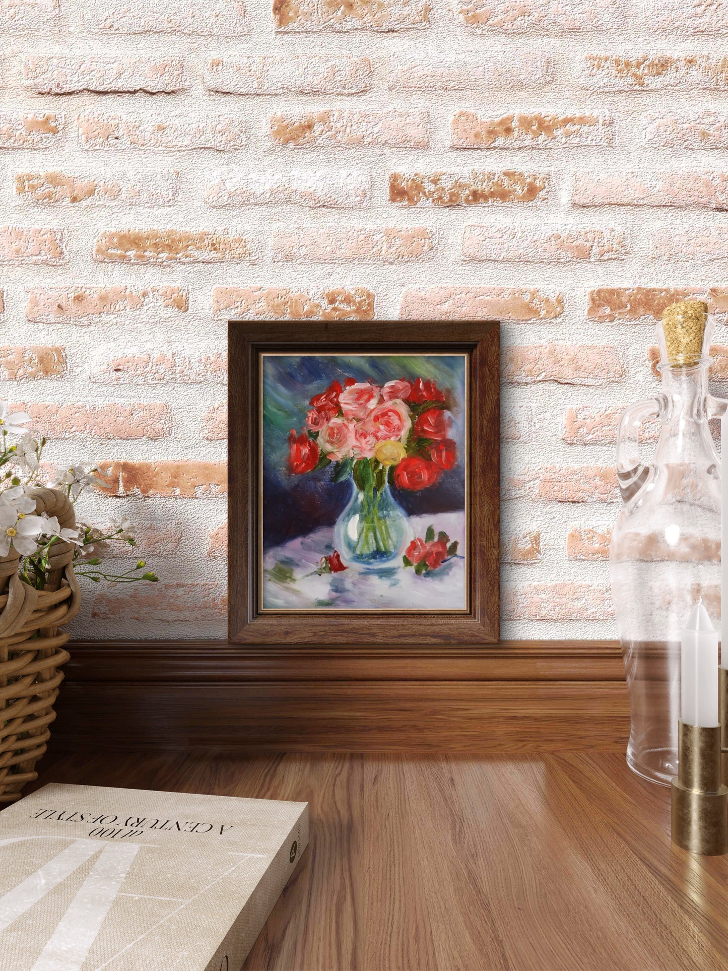Red and Pink Roses Fine Art Print