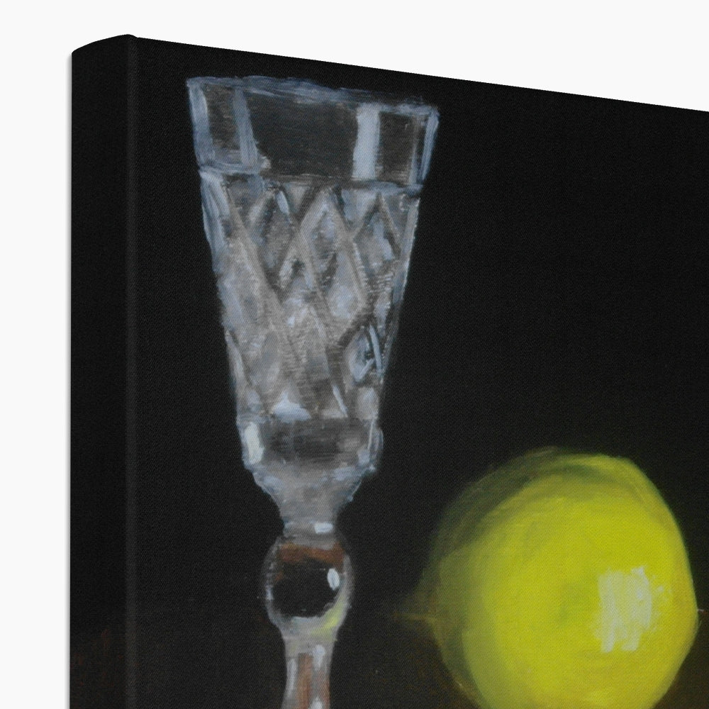 Glass and Lemon Canvas