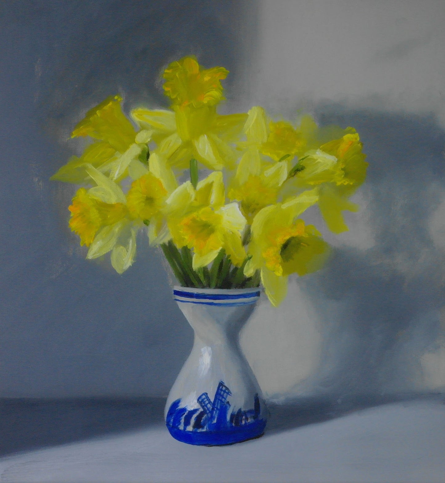 Daffodils in a White Vase