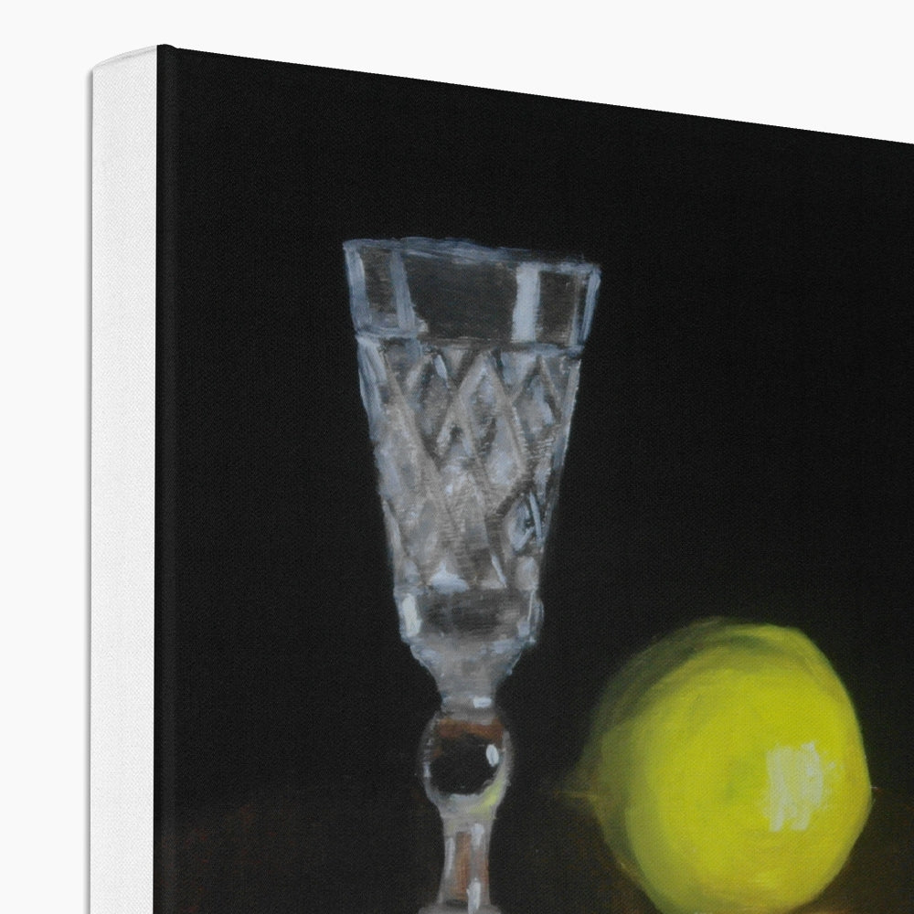 Glass and Lemon Canvas