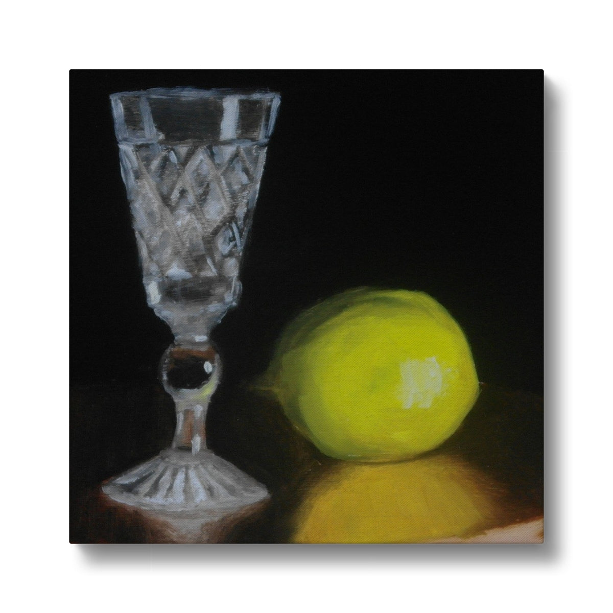 Glass and Lemon Canvas