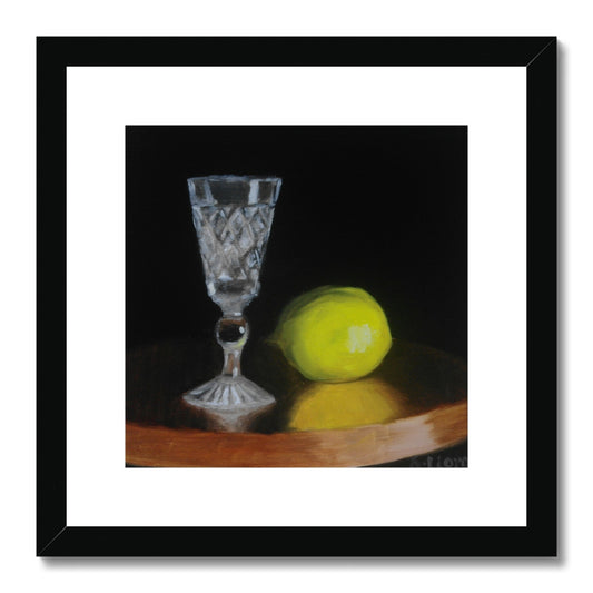 Glass and Lemon Framed & Mounted Print
